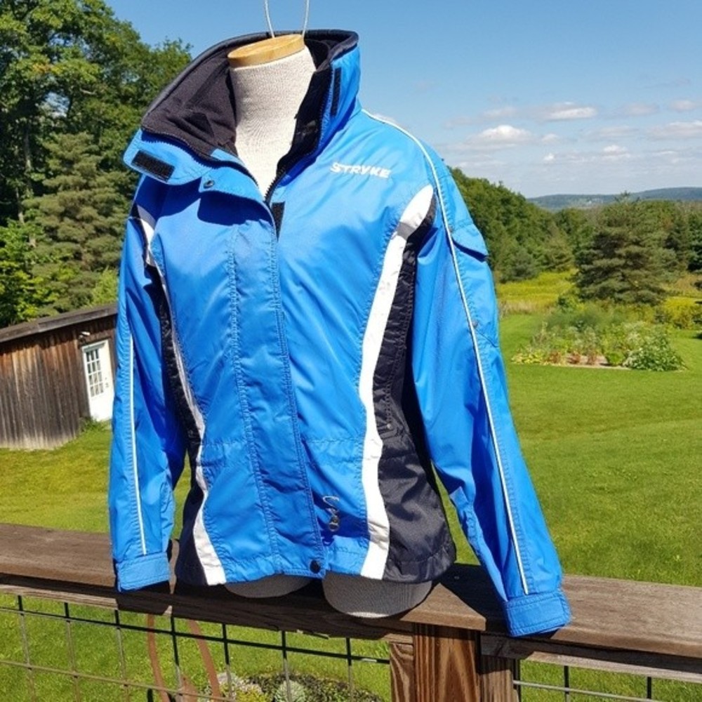 Spyder Vibrant Blue Ski Jacket with Black and White Accents